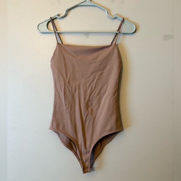 Zara Tops - Zara Light Brown Buttery Soft Snap Closure Bodysuit, Size Medium Women’s